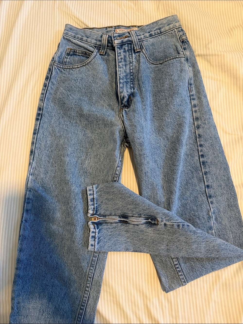 Vintage Guess George Marciano Jeans Size 27 Made in USA High Raise Light Wash